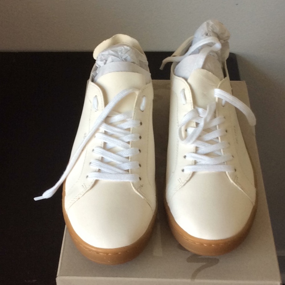 New Sam Edelman Jayme white leather sneaker